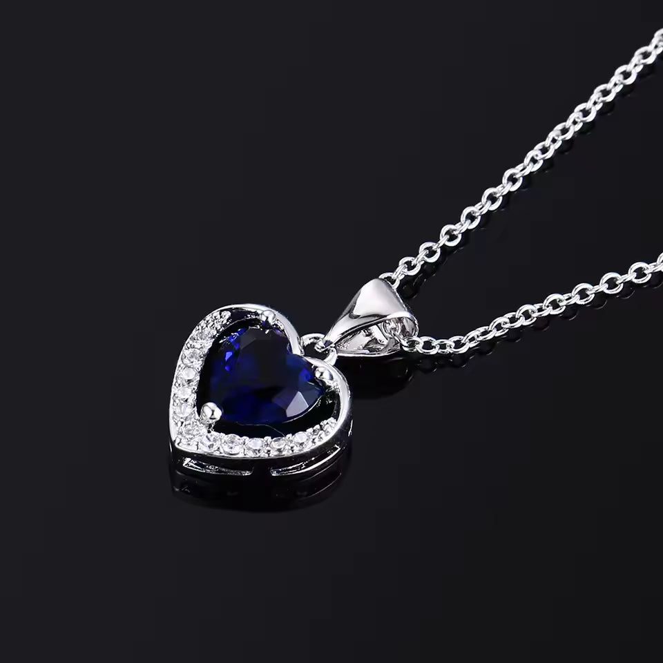 HeartGlow™ Silver Heart Pendant Necklace