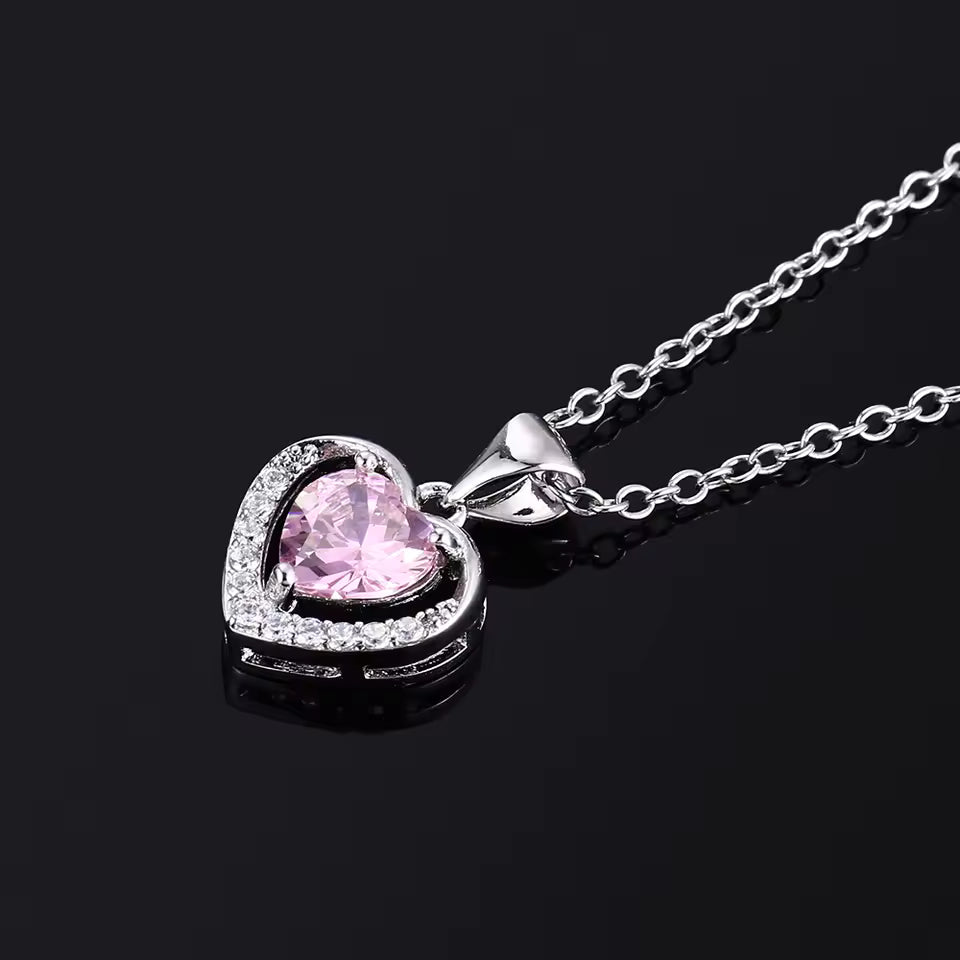 HeartGlow™ Silver Heart Pendant Necklace